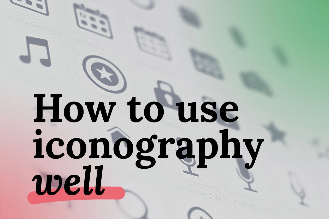 How to use iconography